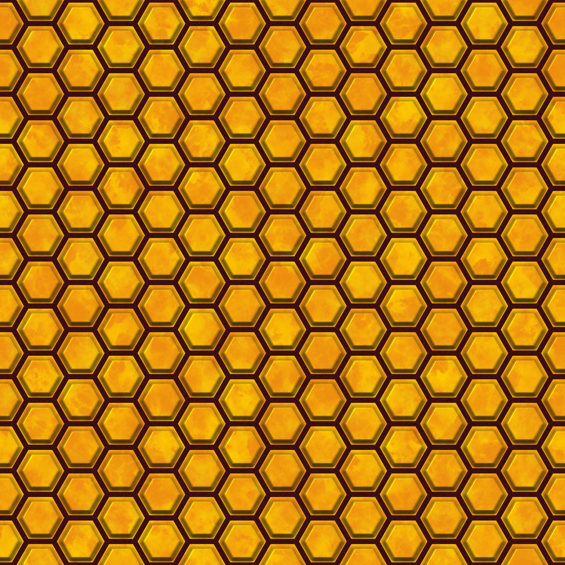 Organic Food Bee Honeycomb Golden HD - Seamless Tile Pattern HD - 01